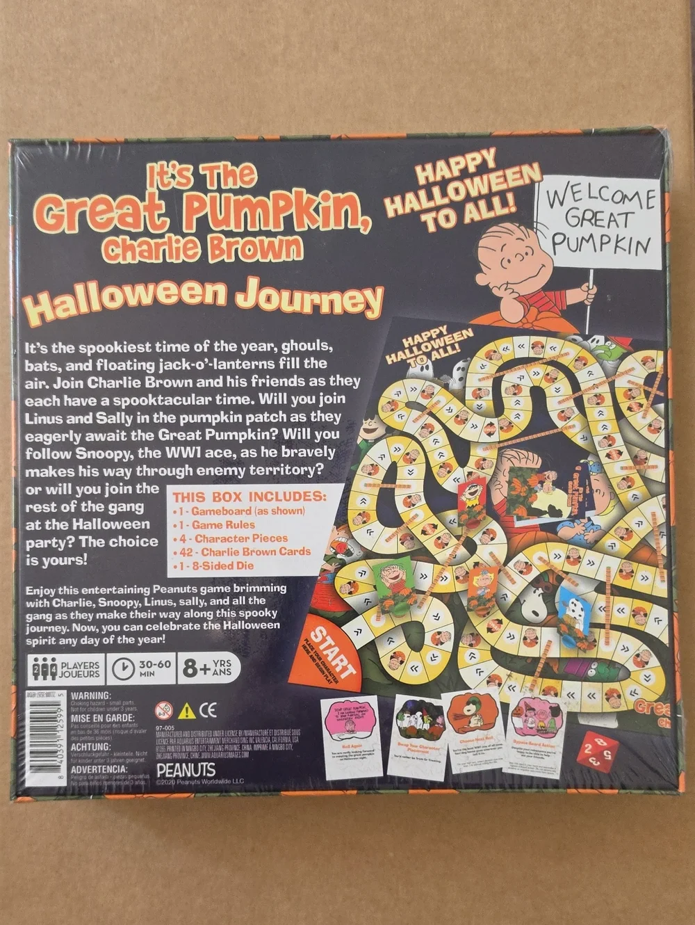 It's The Great Pumpkin, Charlie Brown Halloween Journey Board Game 2020 Peanuts